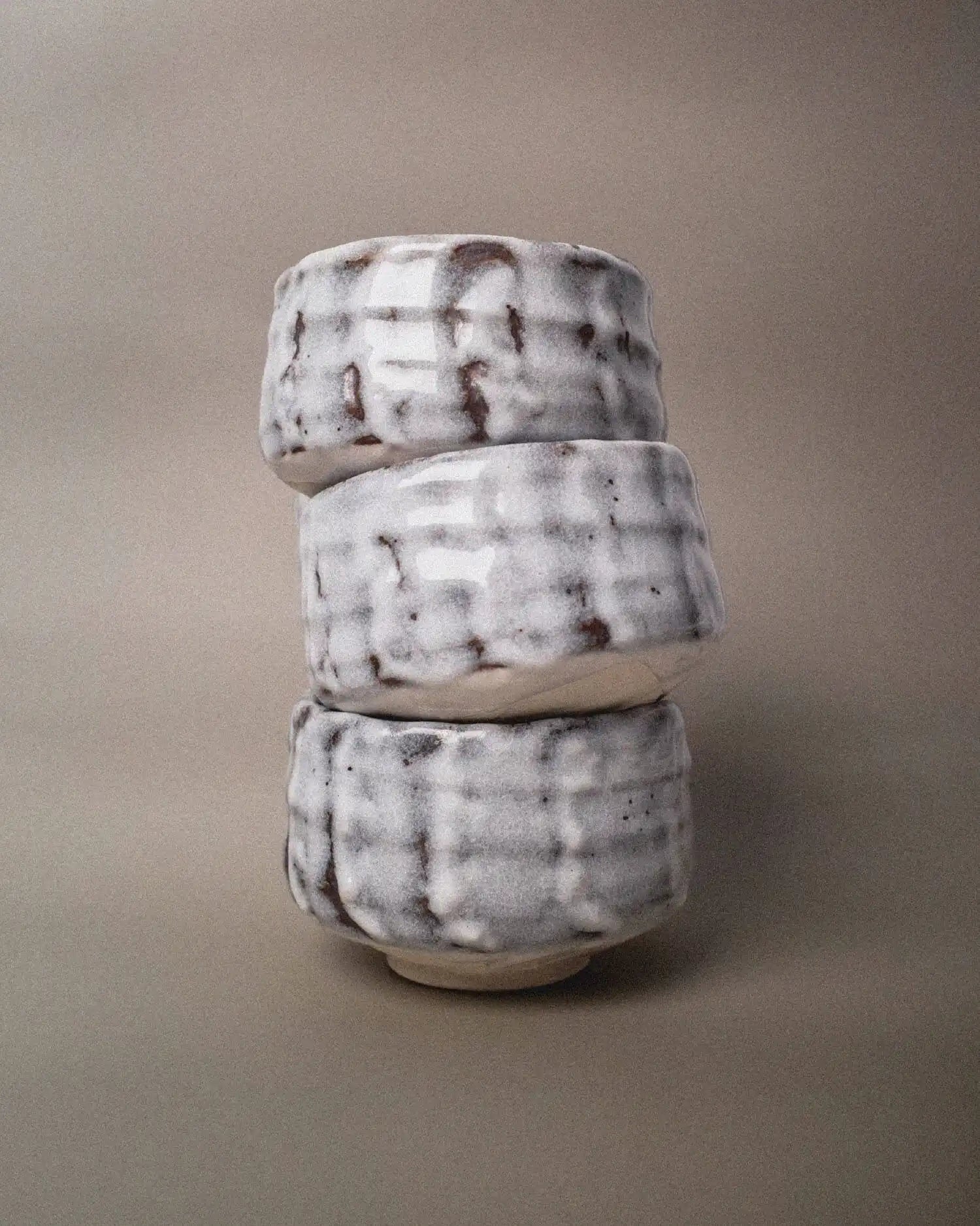 Gifu Chawan with matcha prepared — ceremonial matcha in handcrafted Japanese bowl